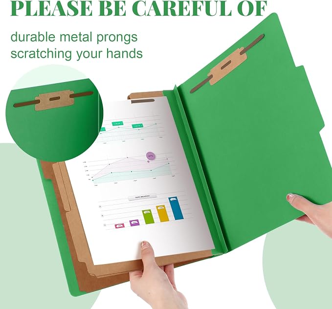 Skyygemm 36 Pcs Classification Folders Letter Size, 3 Divider Pressboard File - Image 4