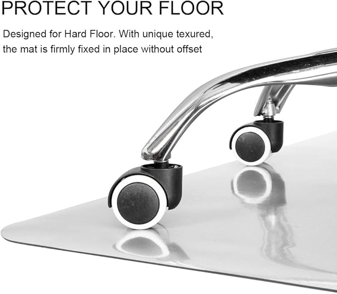 Kuyal Clear Chair mat for Hard Floors 36 x 48 inches Transparent Floor Mats - Image 3
