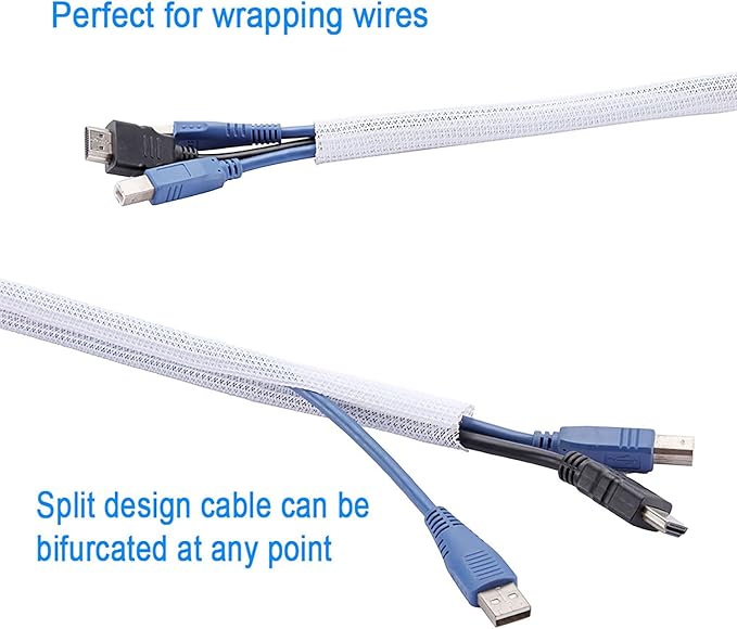 QCSIW 3/4"-25ft Braided Cable Sleeve Protector - Image 6