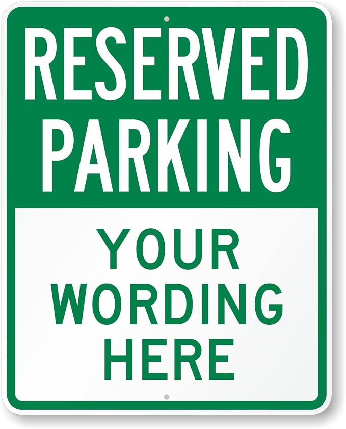 SmartSign 30 x 24 inch Custom “Reserved Parking” Metal Sign by SmartSign