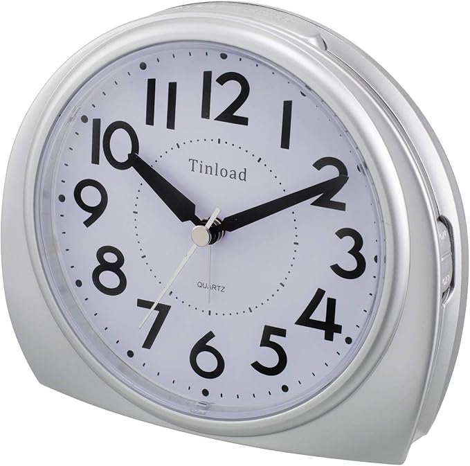 Tinload 5.5" Large Analog Alarm Clock Silent Non Ticking, Gentle Wake, Beep - Image 5