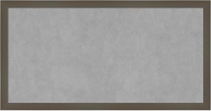Amanti Art Grey Framed Magnetic Board 13x25 Small Vision Board by AmantiArt
