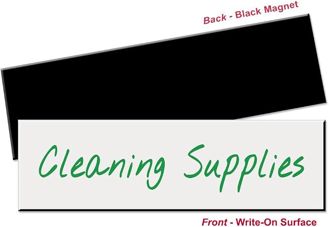 Write-On Magnetic Rack/Shelf Labels. Includes a 10-Pack of Reusable Magnetic - Image 2