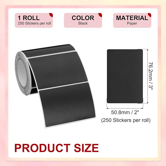 PATIKIL 2 x 3 Inch Rectangle Inventory Color Coding Labels 1 Roll, Square - Image 2