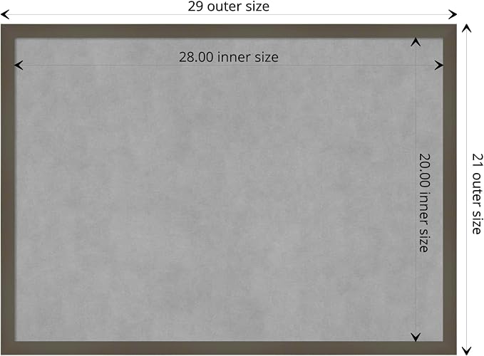 Amanti Art Grey Framed Magnetic Board 21x29 Medium Vision Board - Image 4