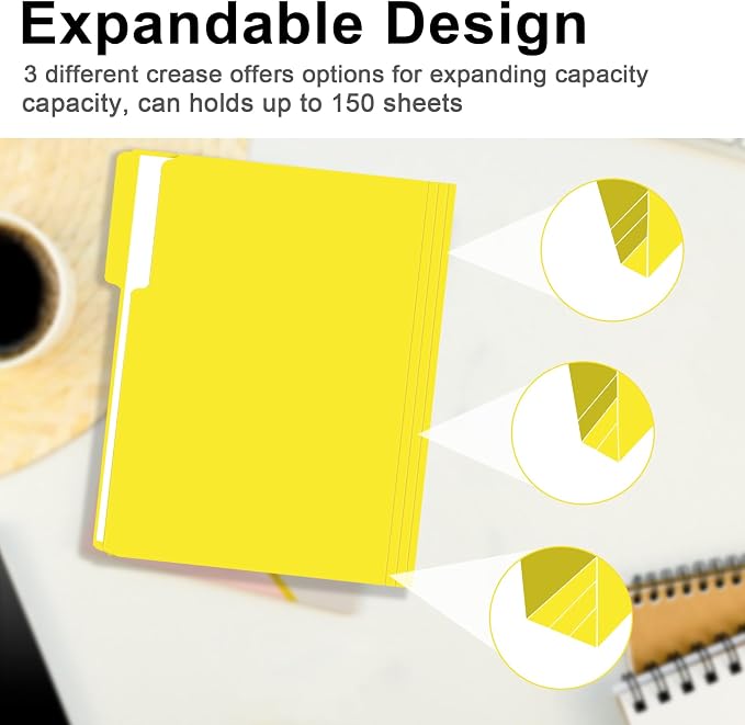 File Folder, RAZCC 100 Pack 1/3 Cut Tab File Folders Letter Size, Folders - Image 5