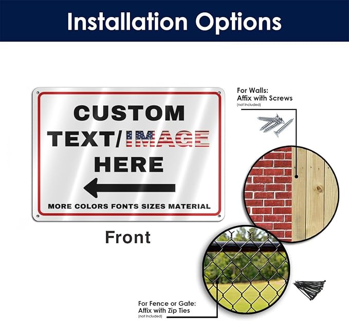 Custom Directional Arrow Sign Large, Glow in the Dark/Reflective Option - Image 8