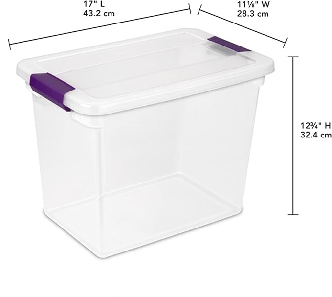 Sterilite 12-Pack 27 Quart ClearView Latch Box, Stackable Organizer Bins - Image 2