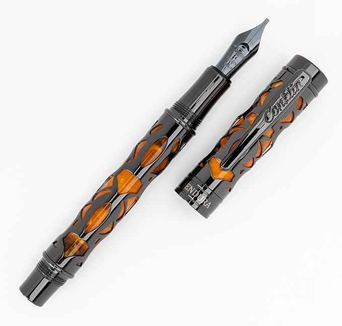 Conklin Endura Deco Crest Fountain Pen in Orange