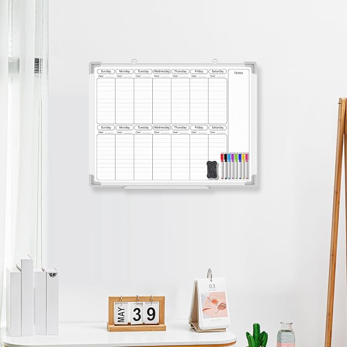 Lincia 24" x 18" Horizontal 2 Weekly Dry Erase Calendar - Image 3
