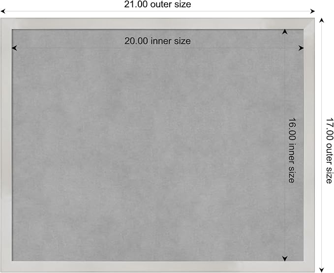 Amanti Art Silver Framed Magnetic Board 17x21 Small Vision Board - Image 4