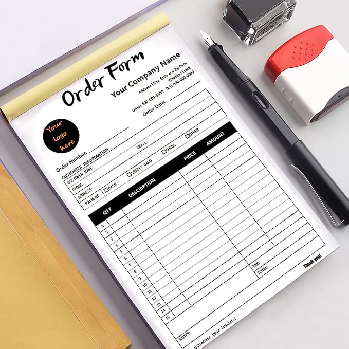 Personalized Invoice Book Custom 2 Part/3 Part Receipt Book Quote Estimate - Image 3