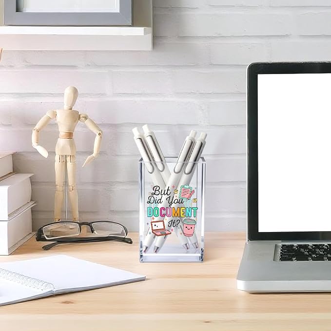 Vgrti But Did You Document It Acrylic Cosmetic Pencil Pen Holder Cup, Funny - Image 4