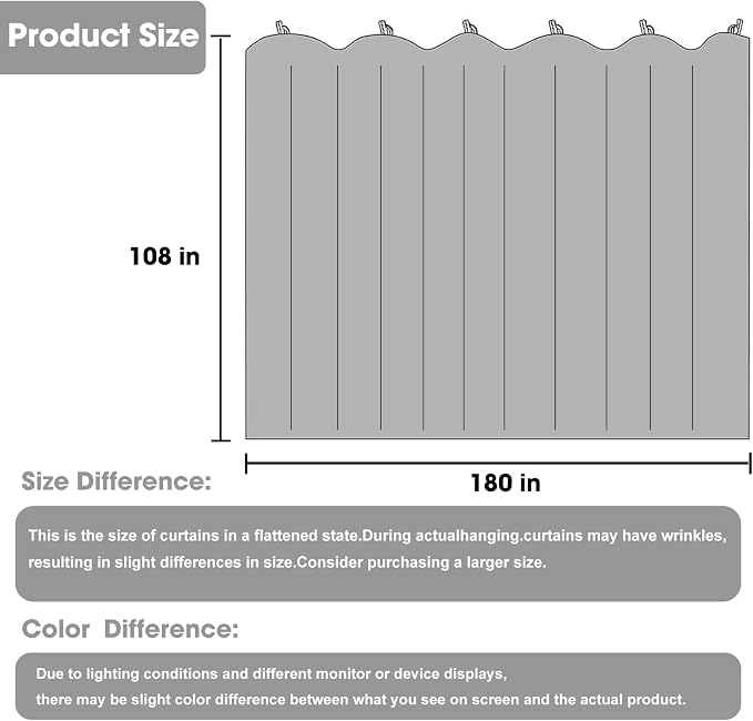 Cbsroro Room Divider Blackout Curtain Track Curtains Wall Dividers Panels Screen - Image 2