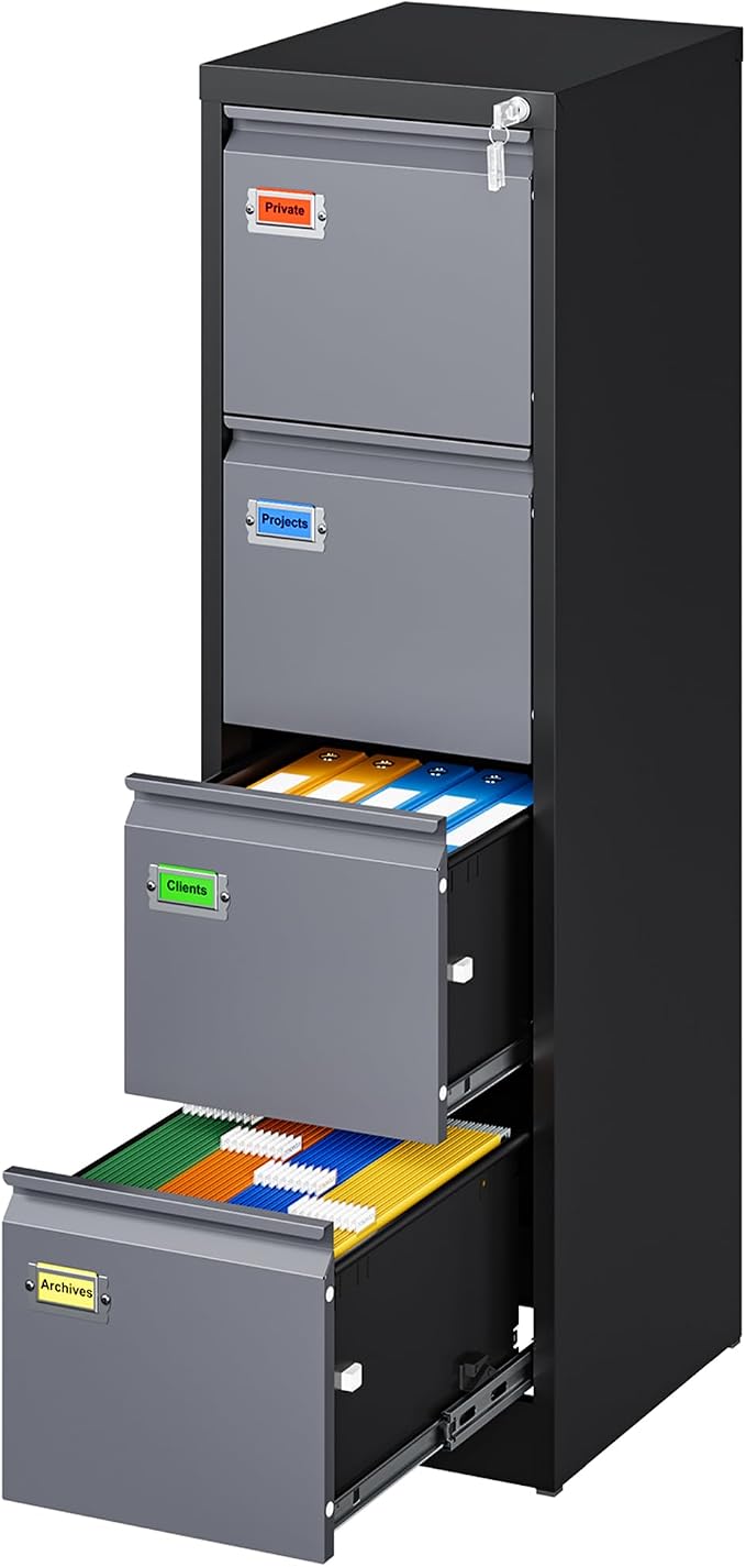 PEUKC 4 Drawer File Cabinet, Vertical Filing Cabinets by PEUKC