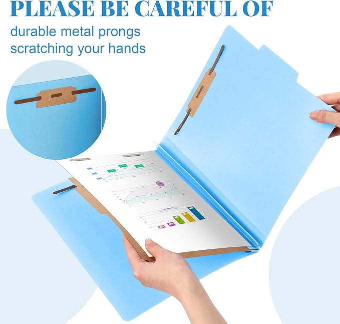 Skyygemm 60 Pcs Classification Folders Letter Size, 1 Divider Pressboard File - Image 4