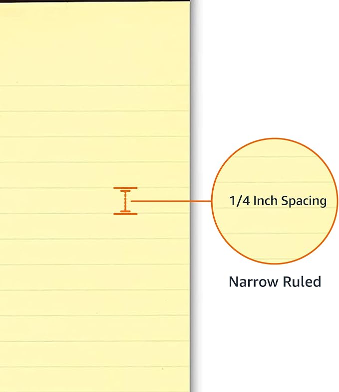 Amazon Basics 50 sheet Narrow Ruled Lined Writing Note Pad, 5 inch x 8 inch - Image 3