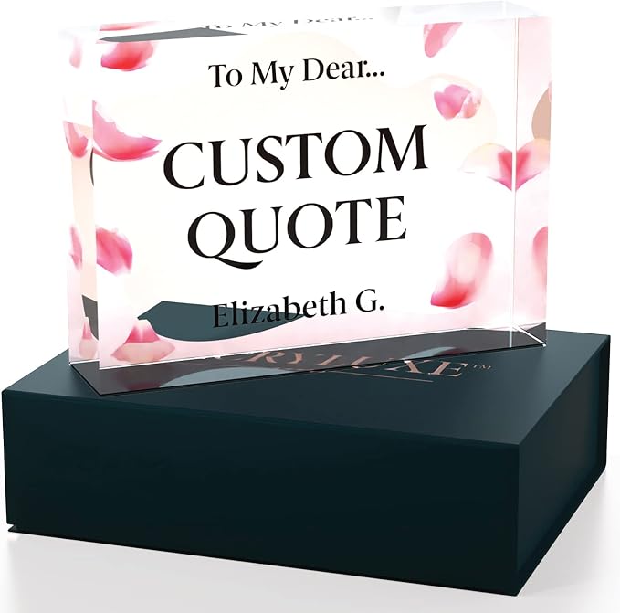 Personalized Gifts, Custom Quote Block Letter Board, Crystal-Clear Acrylic - Image 3