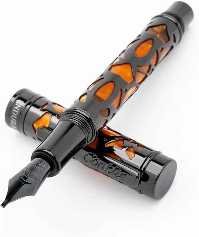 Conklin Endura Deco Crest Fountain Pen in Orange