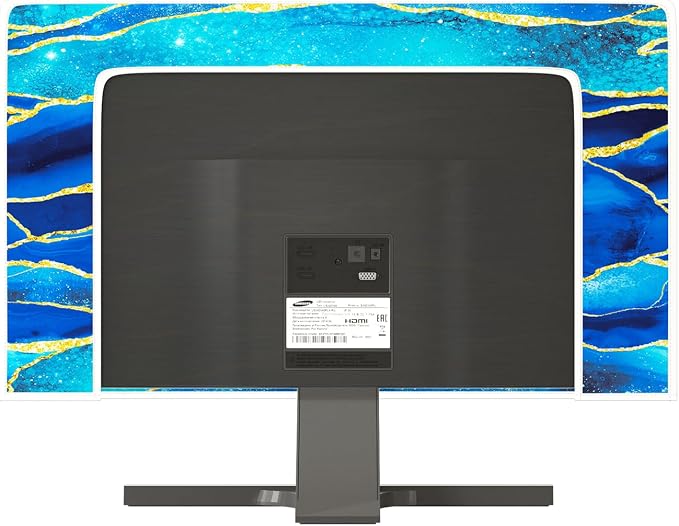 Baocicco Royal Blue Marble Waterproof TV Cover 70 Inch Creative Design Monitor - Image 5