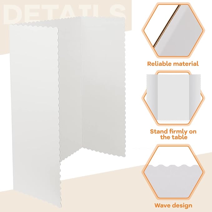 Ctosree 100 Pcs 14 * 22 Inch Tri Fold Poster Board Bulk, Science Fair Project - Image 3