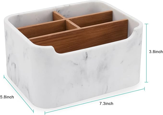 SZYRL Desk Organizer, Marble Remote Holder - Image 3