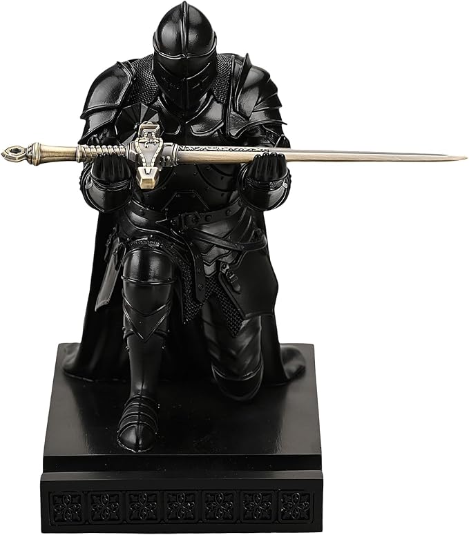 Amoysanli Medieval Armored Warrior Wearing Outerwear, Mobile Phone Stand Knight - Image 3