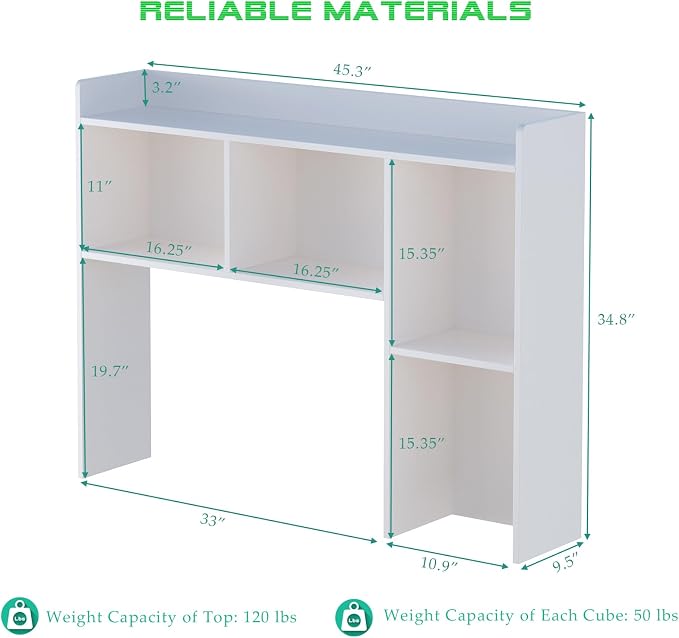 OSCHF Wooden Desktop Hutch Bookshelf - Image 3