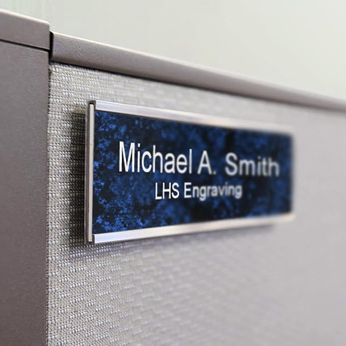 Engraved Name Plates for Door Sign Personalized Light Blue Plastic Plaque - Image 8