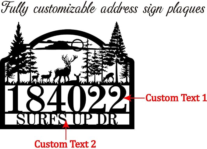 Custom Modern Address Signs for Houses, Personalized House Numbers for Outside - Image 4