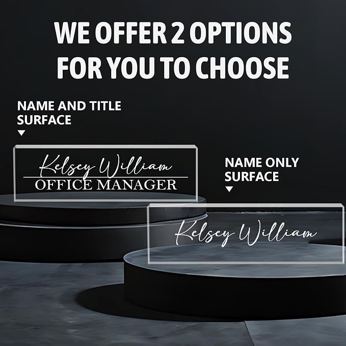 Personalized Name Plate for Desks, Custom Desk Name Plates, Acrylic Name Plate - Image 2
