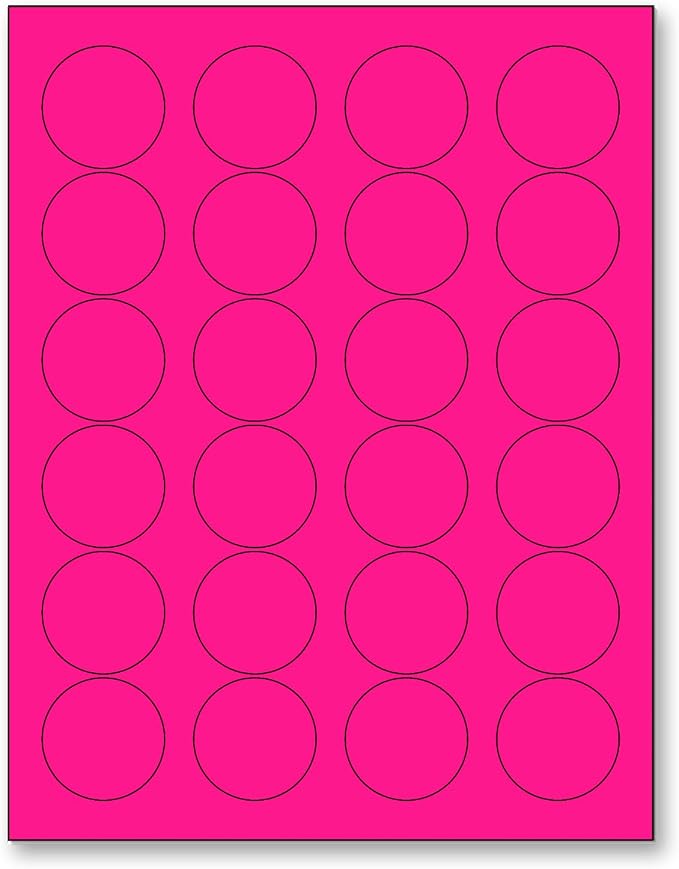 NextDayLabels - 8-1/2 x 11 Neon Color High Light Fluorescent Labels by NextDayLabels