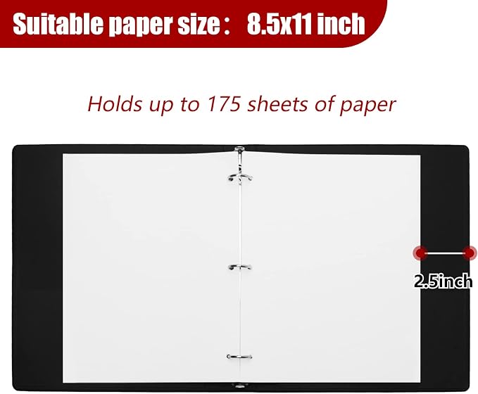 Vienrose 3 Ring Binder 1 Inch Round Rings - Image 5