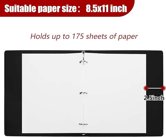 Vienrose 3 Ring Binder 1 Inch Round Rings - Image 5
