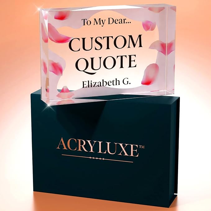 Personalized Gifts, Custom Quote Block Letter Board, Crystal-Clear Acrylic - Image 7