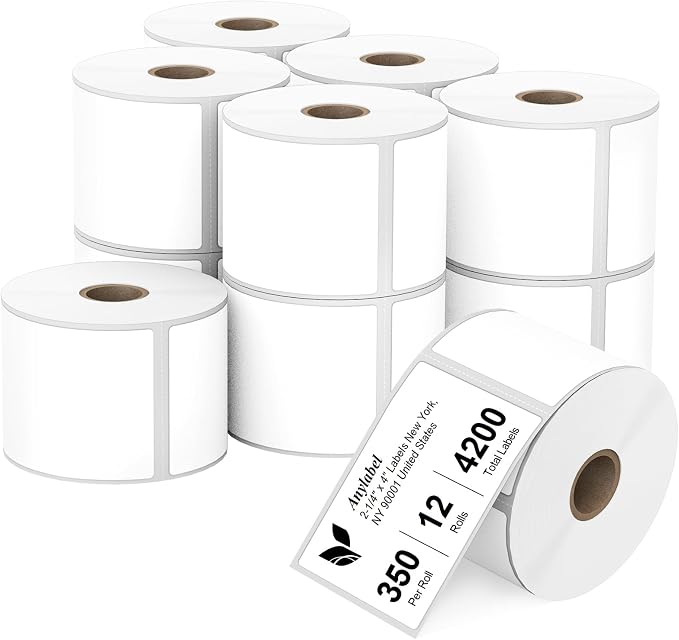 Compatible 2-1/4" x 4" Direct Thermal Labels Replacement by Anylabel