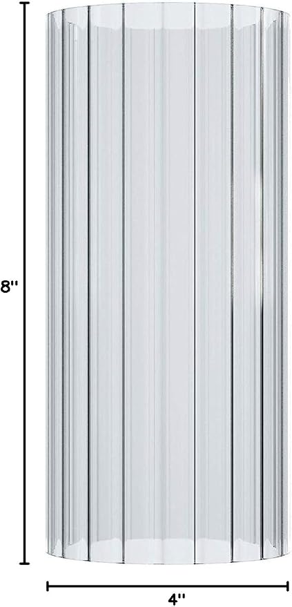 Sunwo Glass Shade Straight Cylinder Glass Lamp Shade Replacement - Image 6