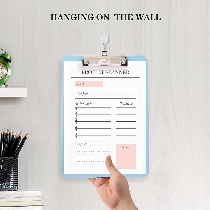 TFDLCG zm Clipboard with Pen Holder, Standard Letter Size A4, Thickened Clip - Image 6