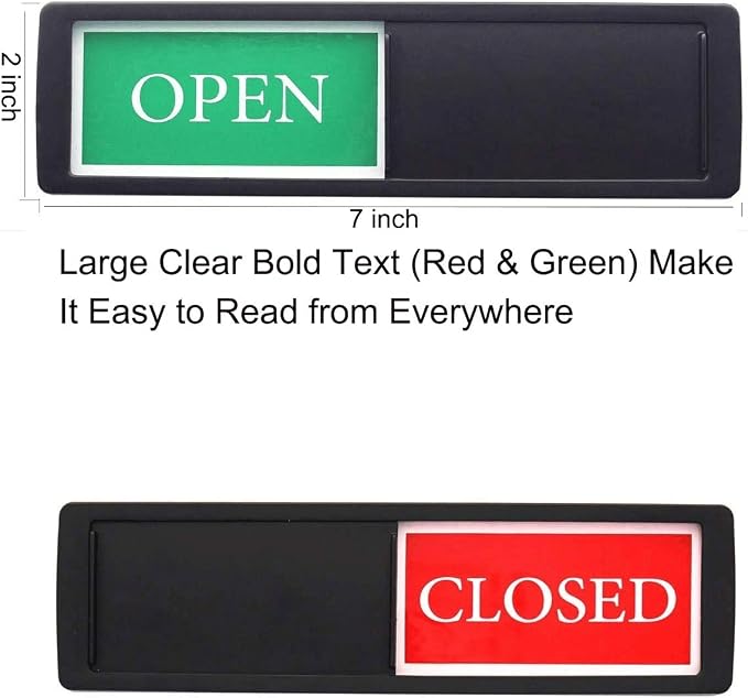 Open Closed Sign for Business Door, Open Signs privacy Slide Door Sign - Image 5