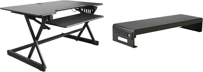 Rocelco 40" Height Adjustable Standing Desk Converter by Rocelco