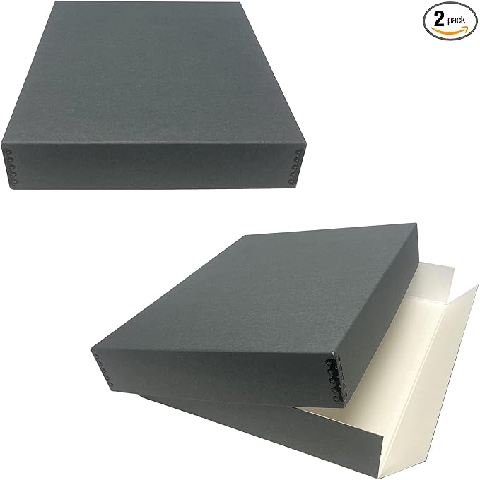 Lineco Museum Archival Storage Box, 14.75x18.75x3 in. Drop Front Design. by Lineco