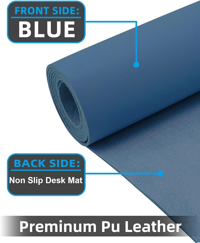 Desk mat Large, Leather Desk Pad Protector, Office Desk Mat, Mouse Pad - Image 2