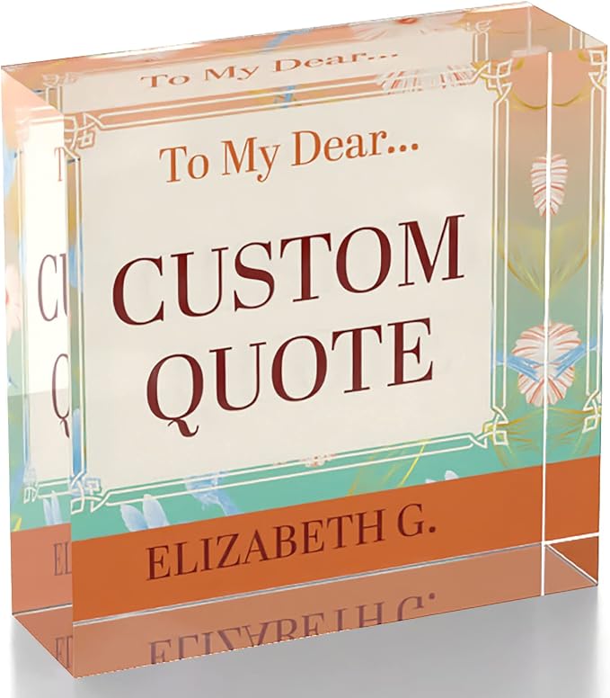 Personalized Gifts, Custom Quote Block Letter Board, Crystal-Clear Acrylic - Image 9
