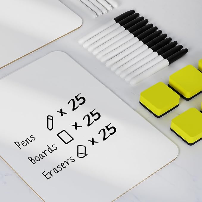 Dry Erase Lapboards, HERKKA 25 Pack Double Sided Dry Erase Lap Boards 9 x 12.5 - Image 6
