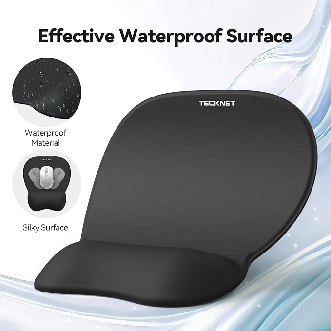 TECKNET Gel Mouse Pad Set with Wrist Rest and Keyboard Wrist Rest, Ergonomic - Image 3