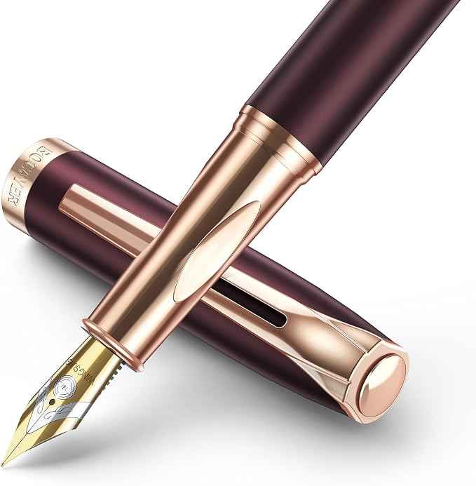 BOCIYER samurai Fountain Pen Set, Hand Polished Medium Nib, Calligraphy Nib