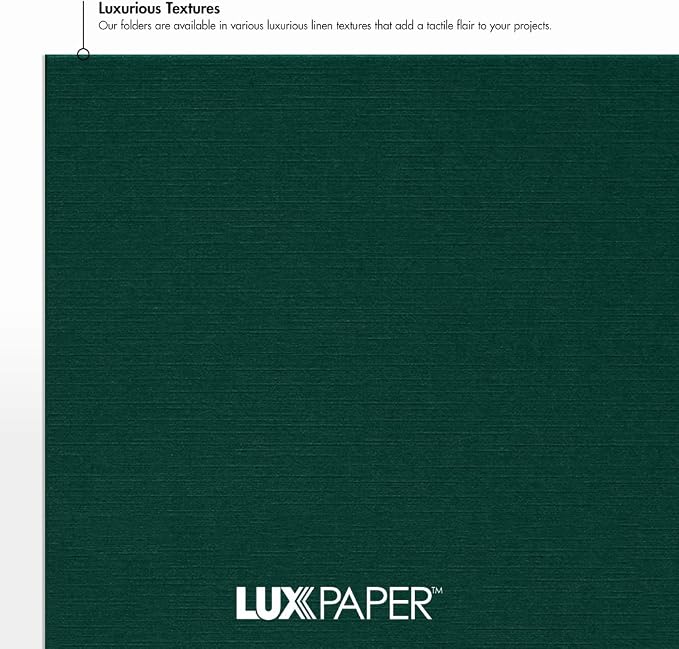 LUXPaper 9.5" x 12" Certificate Holders | Green Linen | 100lb. Cover | 50 Qty - Image 6