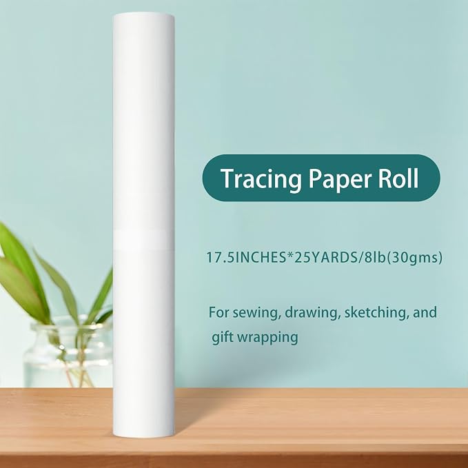 SEMLEART Tracing Paper Roll, 17.5-inch x 25yard，White Translucent Vellum - Image 2