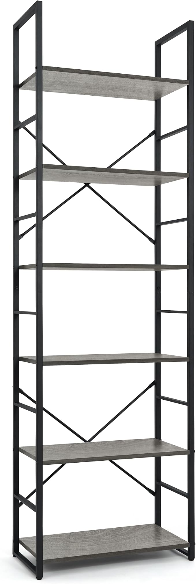 CAPHAUS 6 Tier Bookshelf, 24 Inch Width Free Standing Shelf, Bookcase Shelf - Image 8