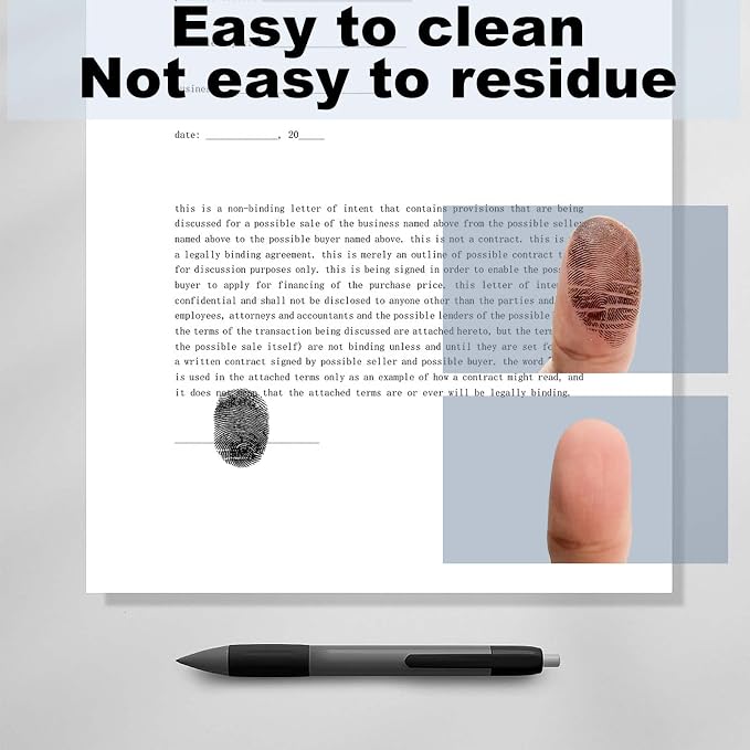 Fingerprint Ink Pad 2 Pack Black Thumbprint Ink Pad - Image 4